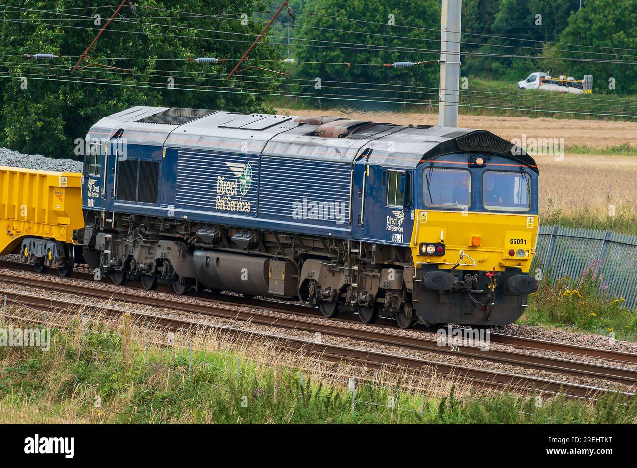 Direct Rail Services class 66 diesel freight locomotive. Stock Photo
