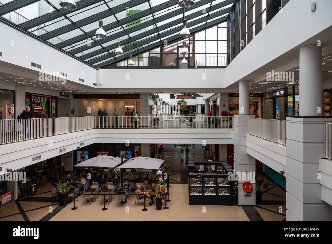 BerchemSainteAgathe July 20, 2023 Interior of the Basilix shopping center Stock Photo Alamy
