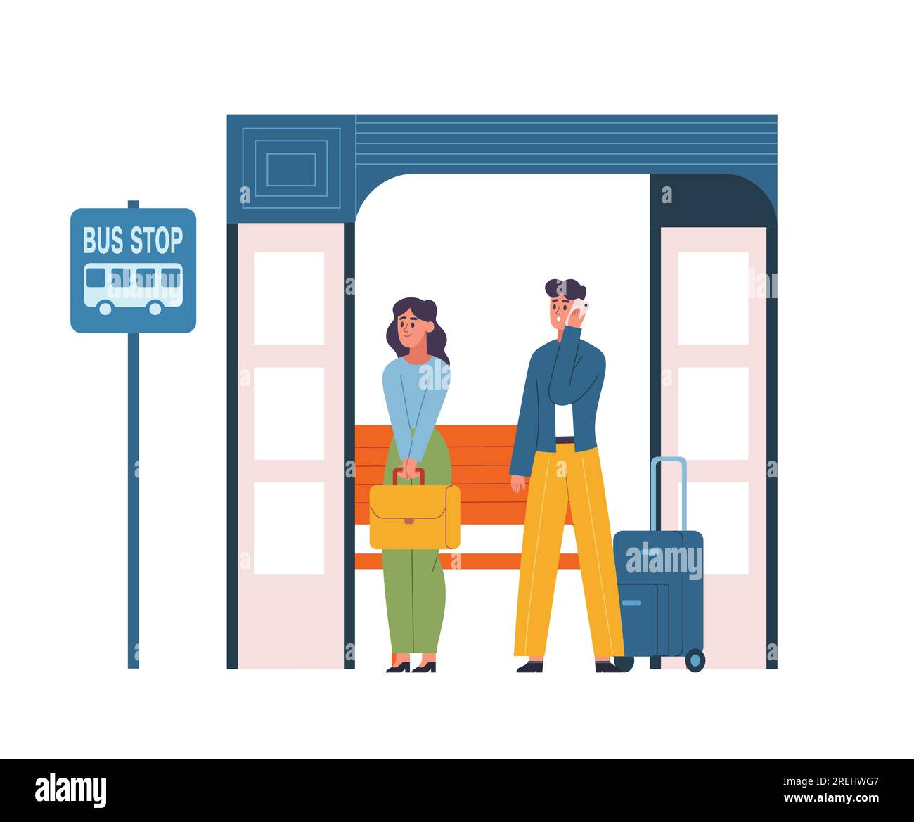 People in public transport, public transport passengers. Vector of