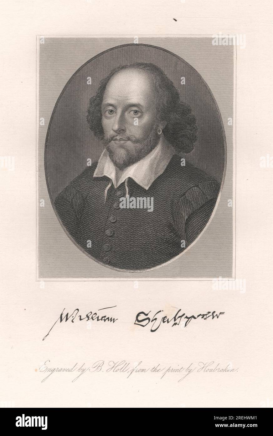 William Shakespeare by Benjamin Holl Stock Photo - Alamy