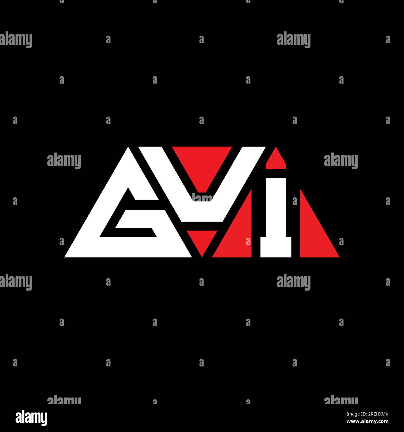 GUI triangle letter logo design with triangle shape. GUI triangle logo ...
