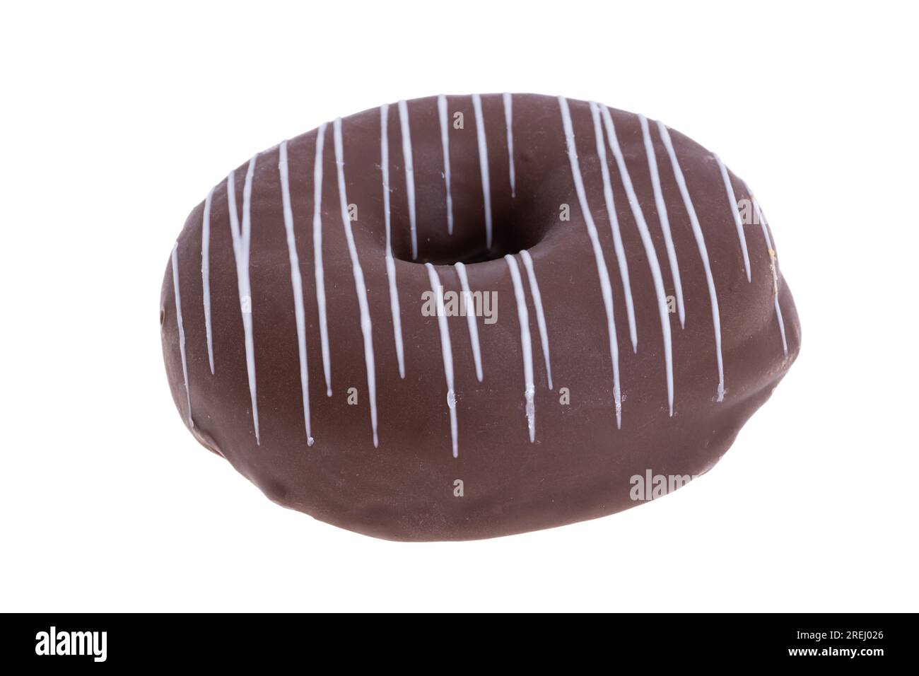 chocolate donut isolated on white background Stock Photo - Alamy