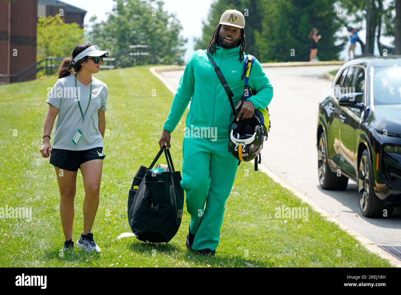 Pittsburgh Steelers running back Dri Archer (13) participates in practice  during NFL football training camp in Latrobe, Pa. on Wednesday, July 29,  2015 . (AP Photo/Keith Srakocic Stock Photo - Alamy