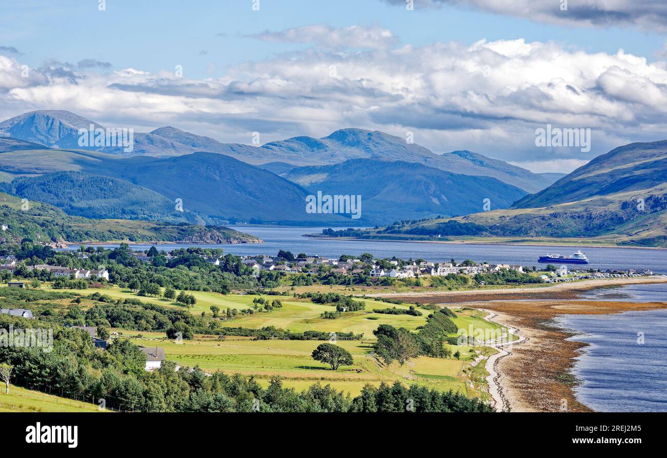 Ullapool Loch Broom Ross and Cromarty Scotland summer view to town