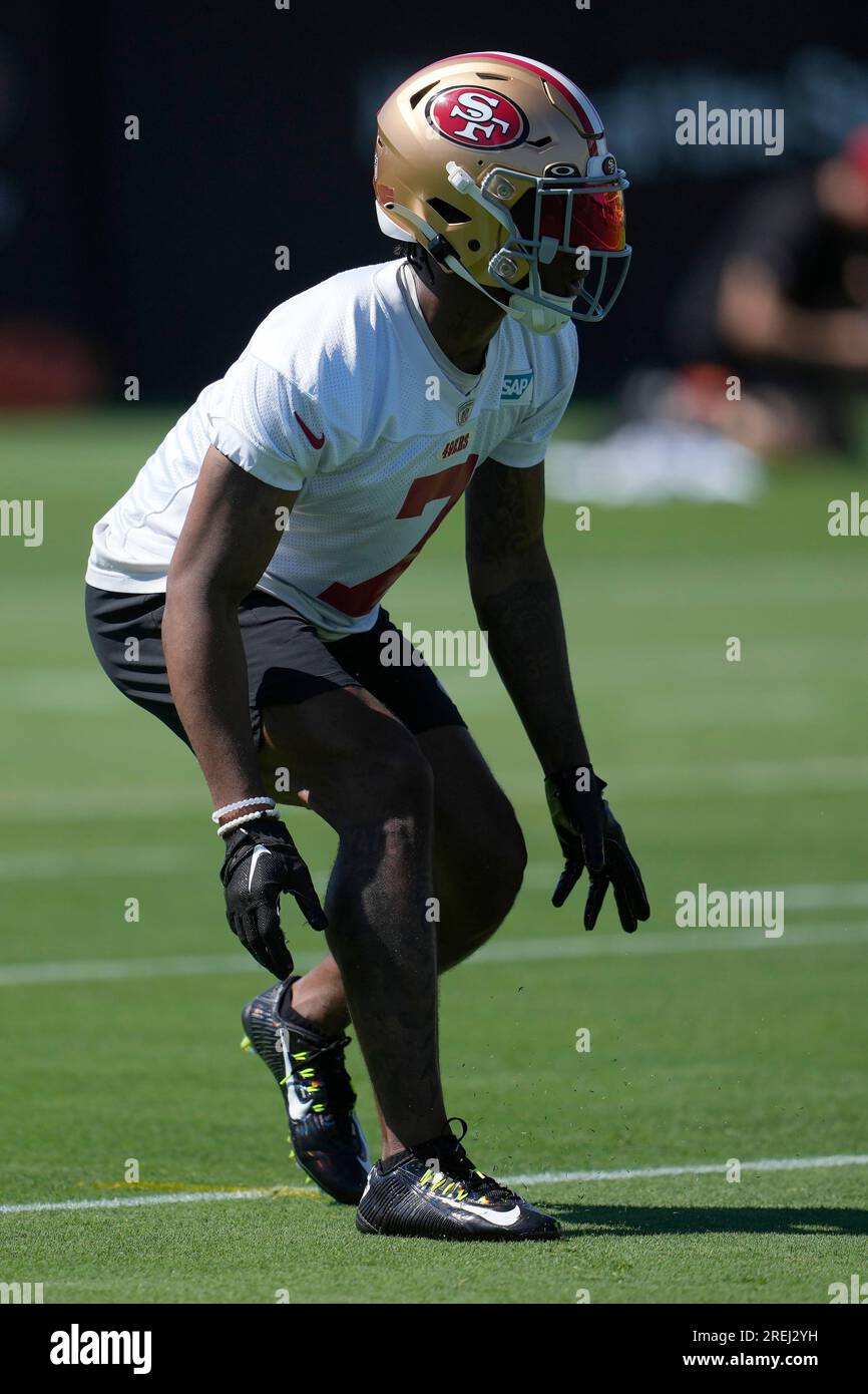 San Francisco 49ers' Charvarius Ward takes part during the NFL team's  football training camp in Santa Clara, Calif., Wednesday, July 26, 2023.  (AP Photo/Jeff Chiu Stock Photo - Alamy