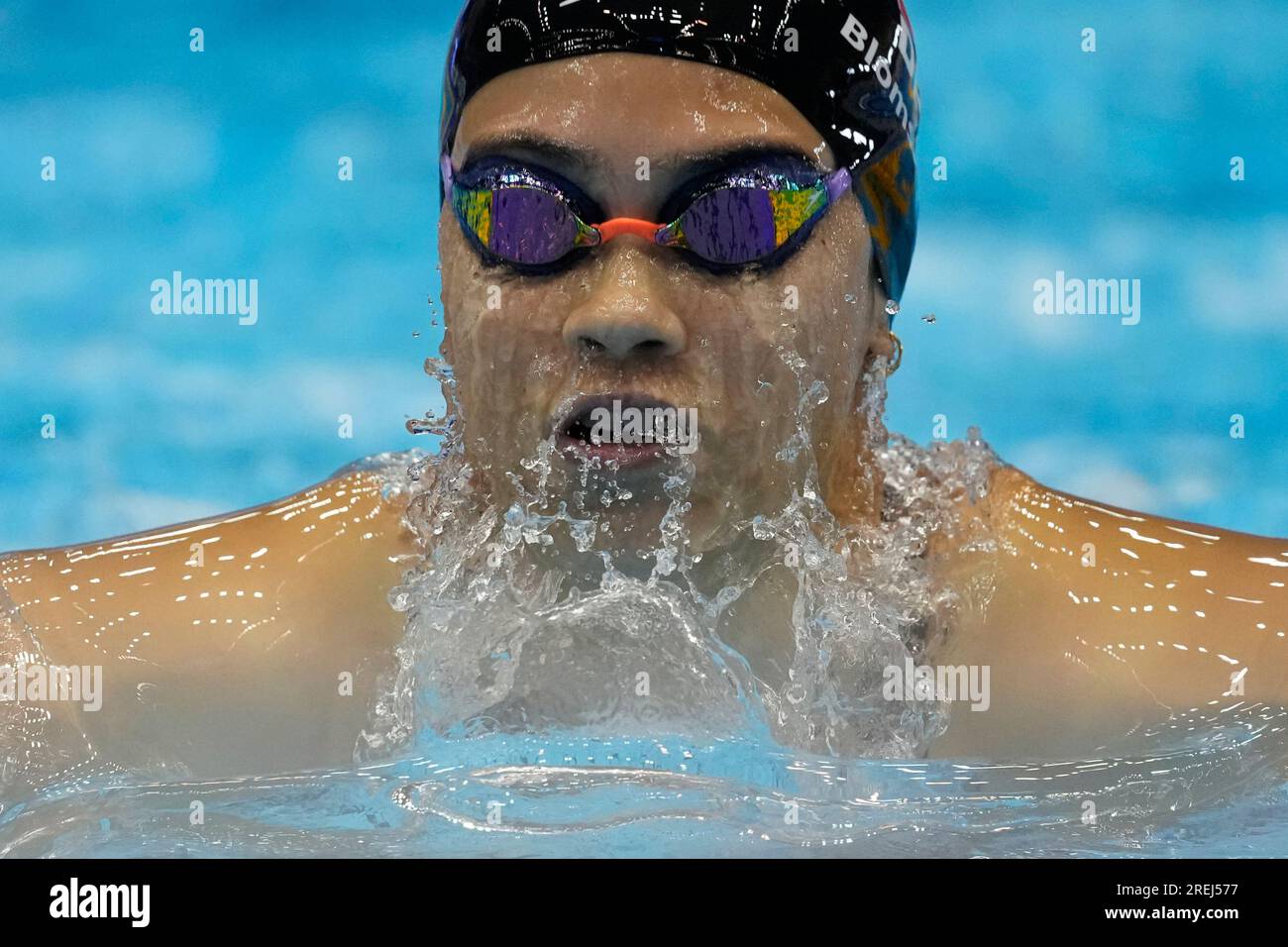 Denmark's Thea Blomsterberg competes during the women's 200m