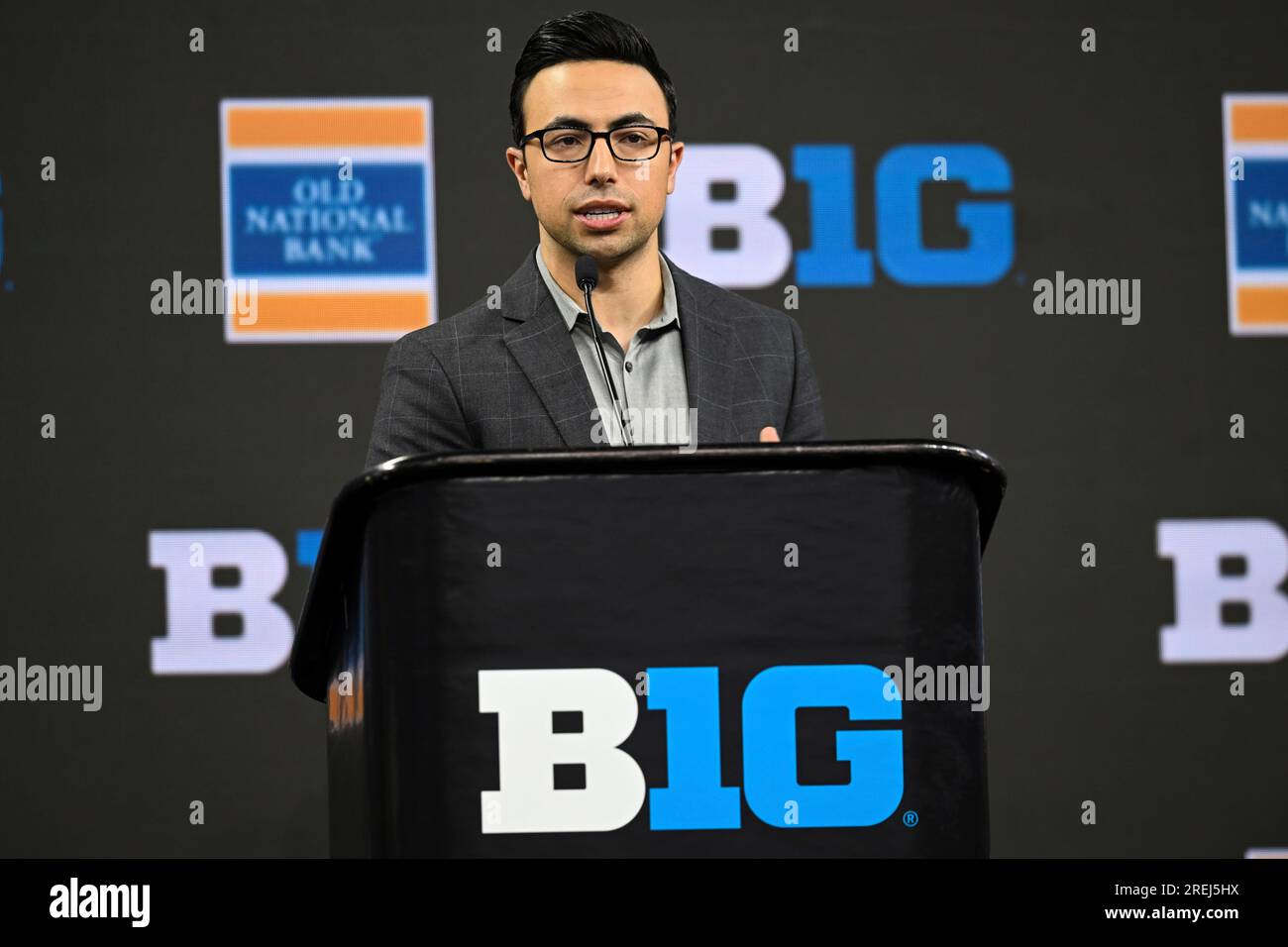 INDIANAPOLIS, IN JULY 26 NBC College Football announcer Noah Eagle