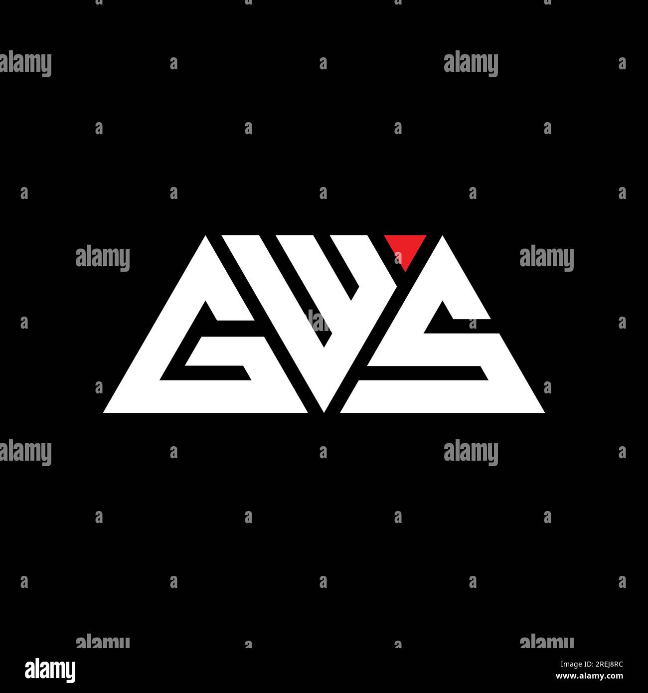 GWS triangle letter logo design with triangle shape. GWS triangle logo