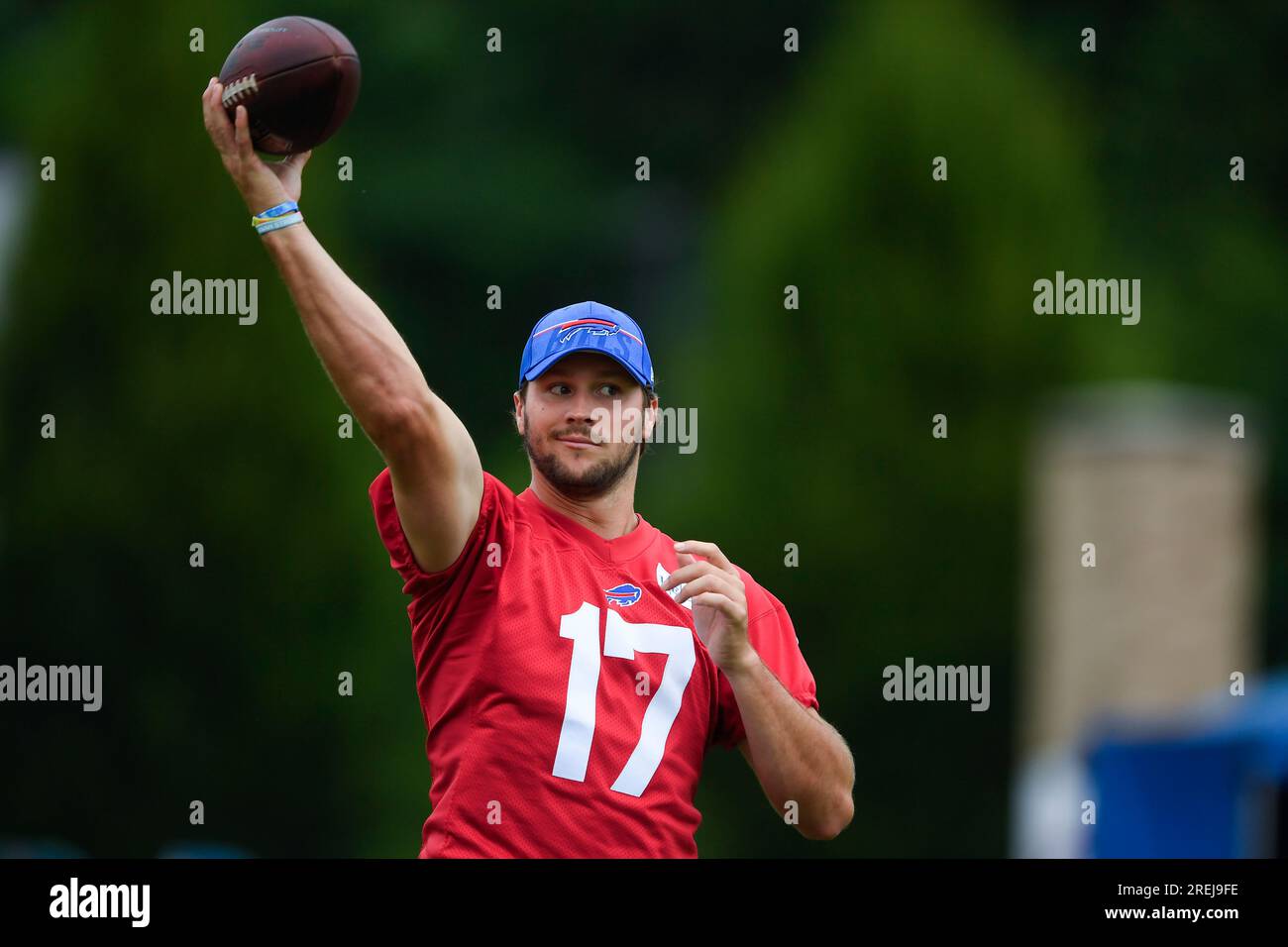 Buffalo Bills wide receiver Andy Isabella catches a pass during practice at  the NFL football team's training camp in Pittsford, N.Y., Sunday, July 30,  2023. (AP Photo/Adrian Kraus Stock Photo - Alamy