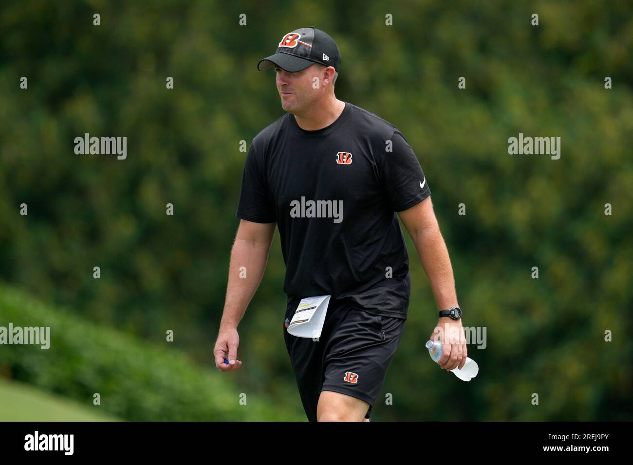 Cincinnati Bengals head coach Zac Taylor enters the training facility