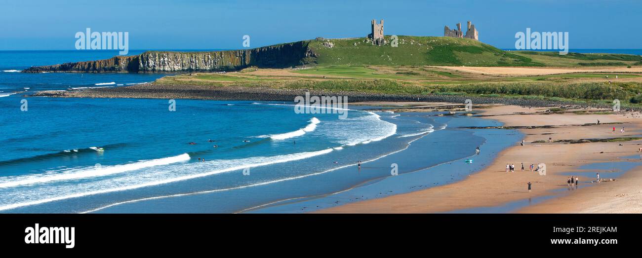 A view on a sunny day in Summer looking across Embleton Bay to ...