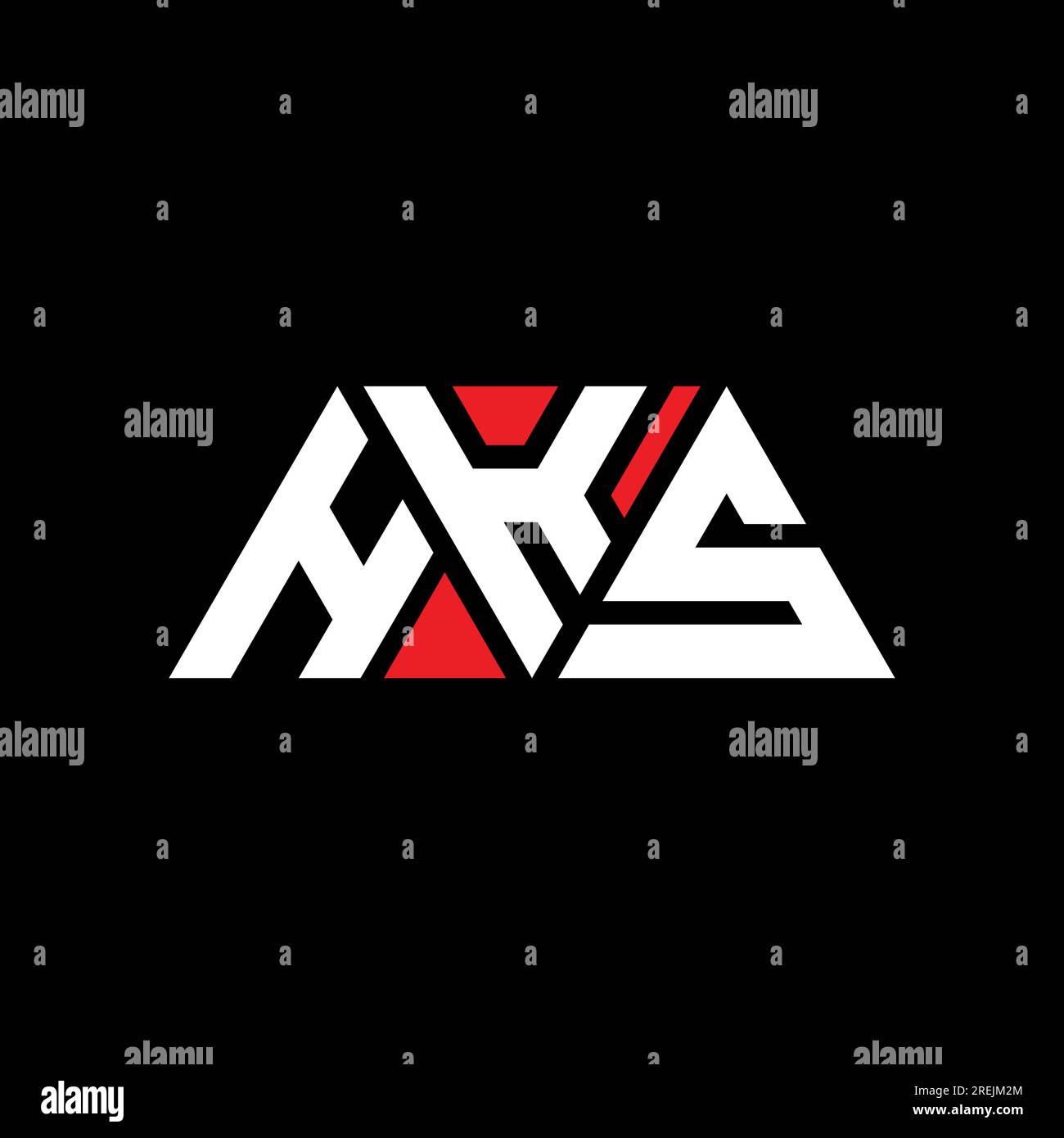 HKS triangle letter logo design with triangle shape. HKS triangle logo