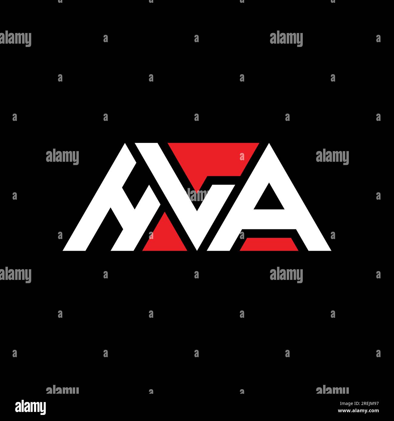 HLA triangle letter logo design with triangle shape. HLA triangle logo design monogram. HLA