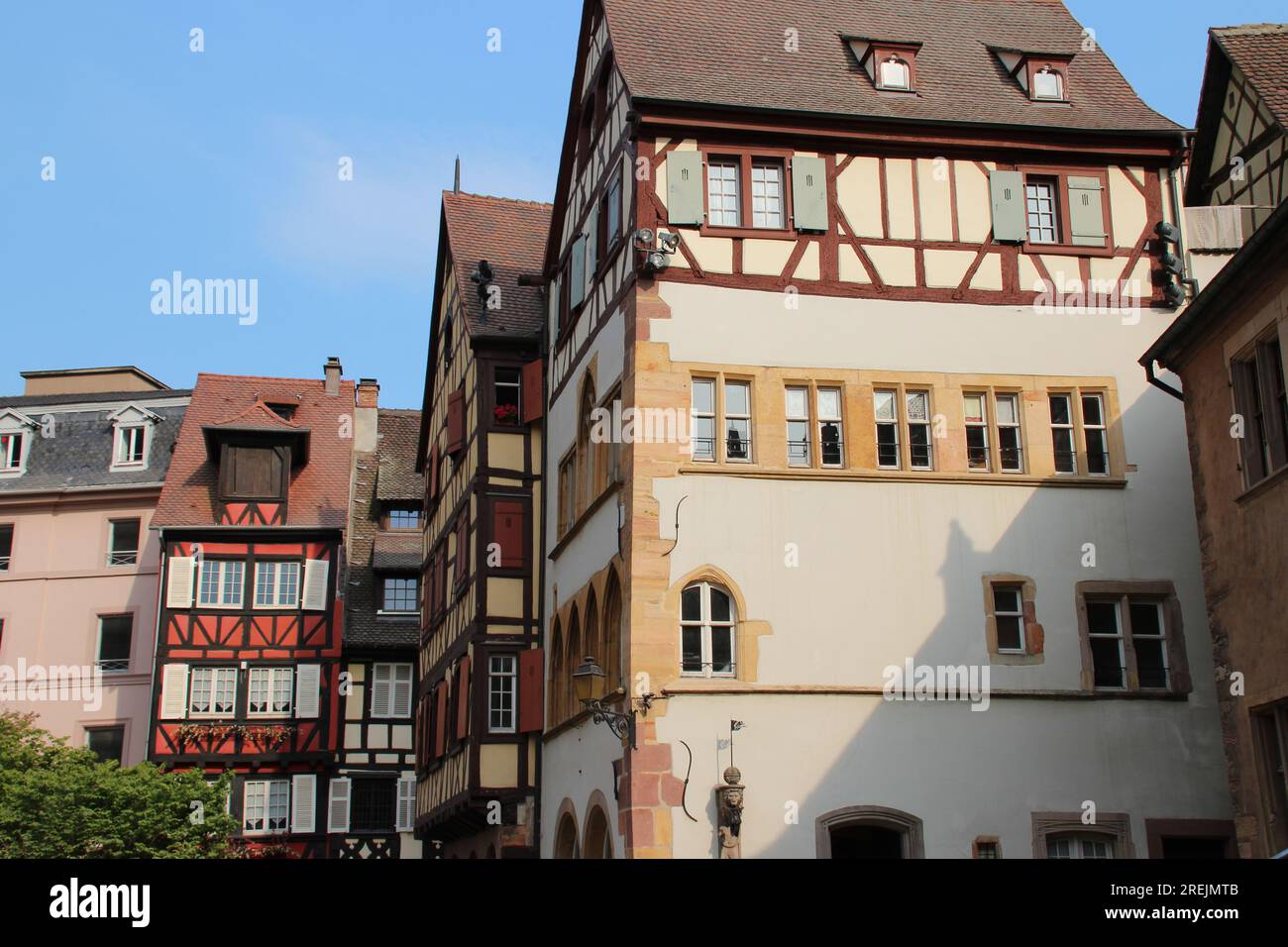 half-timbered houses in colmar in alsace (france) Stock Photo