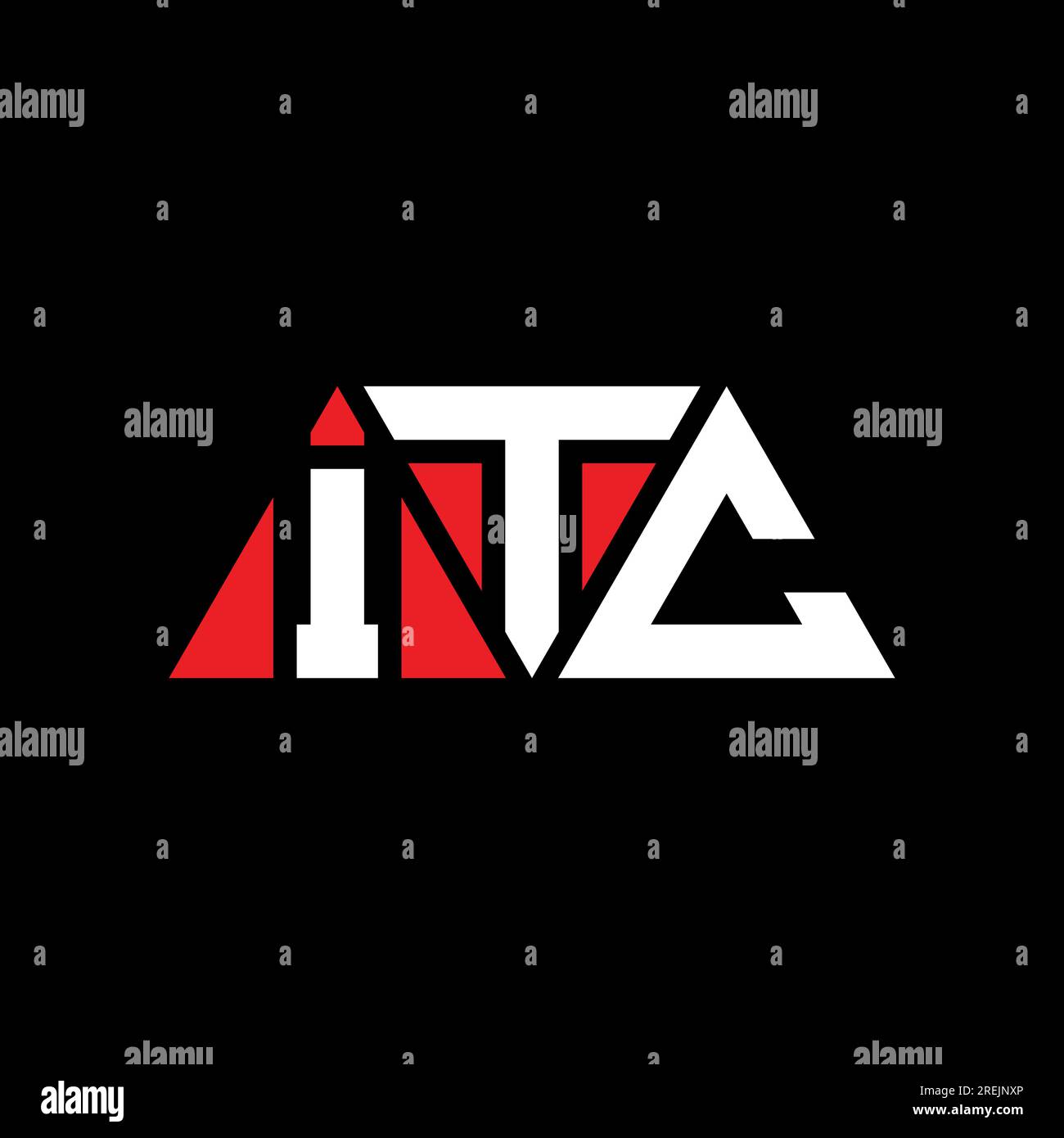 ITC triangle letter logo design with triangle shape. ITC triangle logo ...