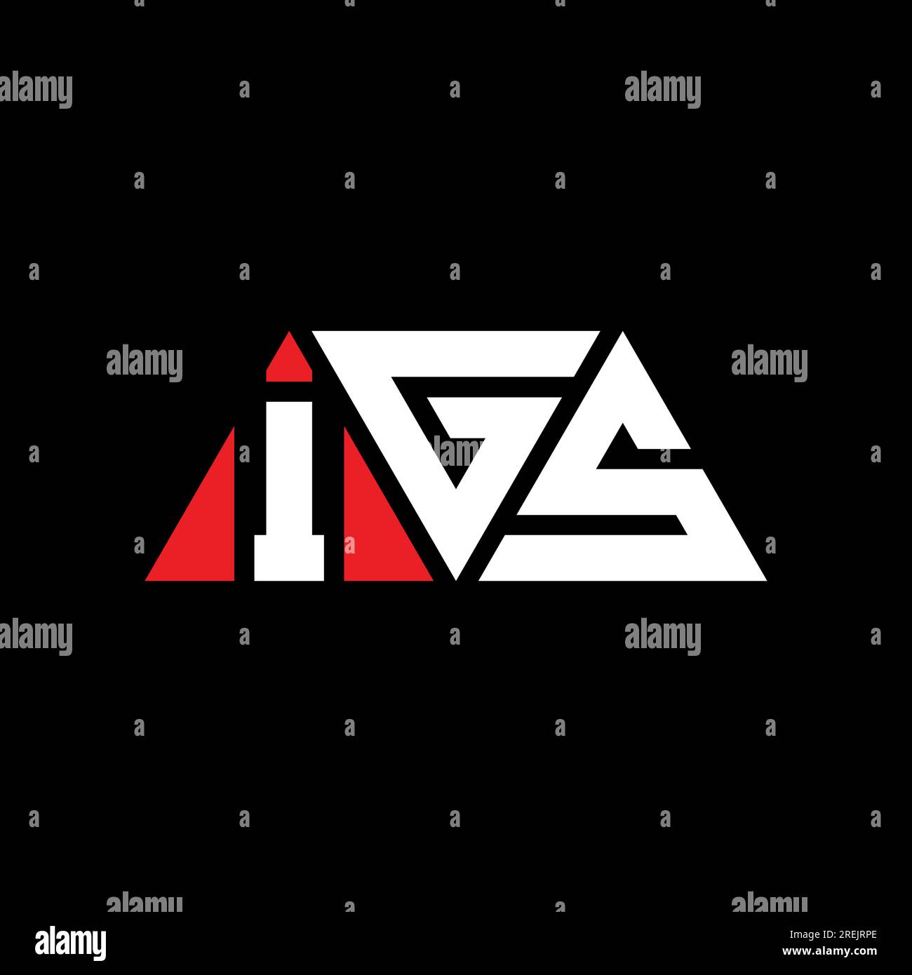 IGS triangle letter logo design with triangle shape. IGS triangle logo