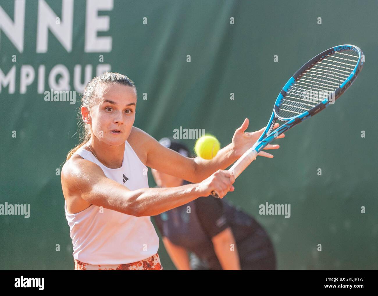 Lausanne, Switzerland. 07th Aug, 2023. Clara Burel of France return