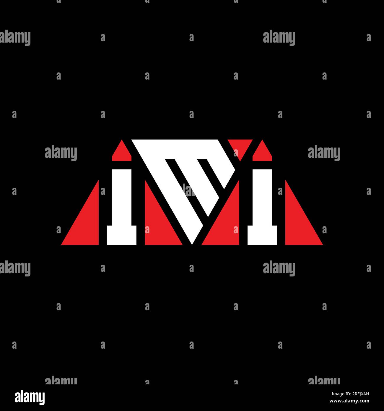 IMI triangle letter logo design with triangle shape. IMI triangle logo