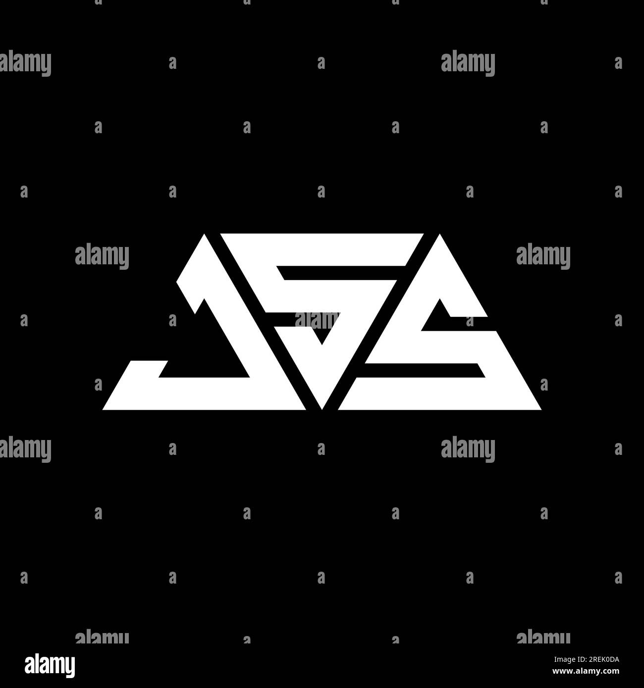 JSS triangle letter logo design with triangle shape. JSS triangle logo