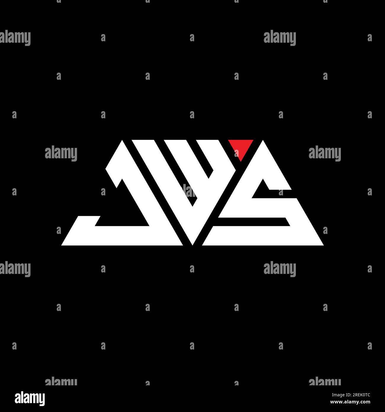 JWS triangle letter logo design with triangle shape. JWS triangle logo ...