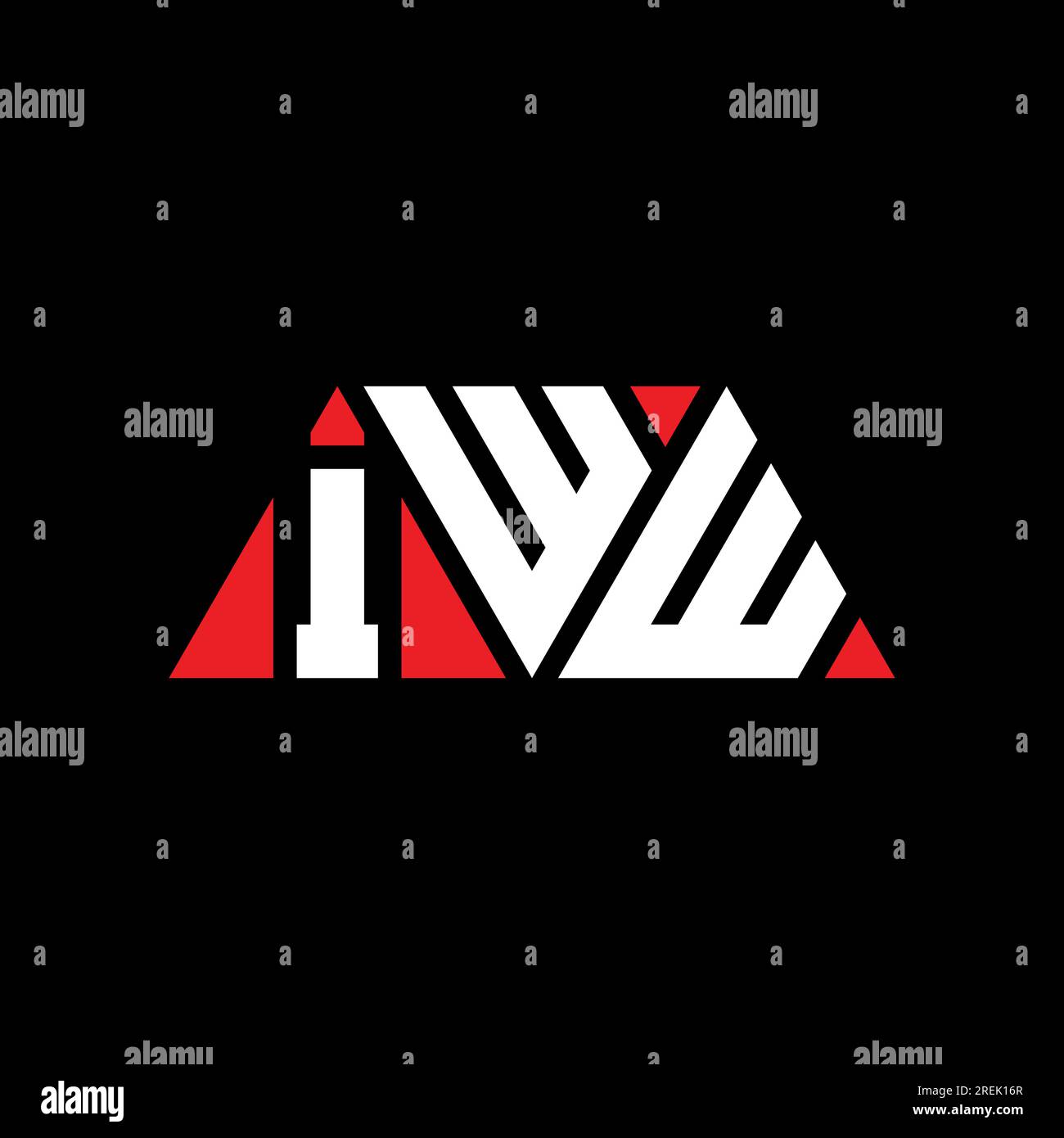 IWW triangle letter logo design with triangle shape. IWW triangle logo ...