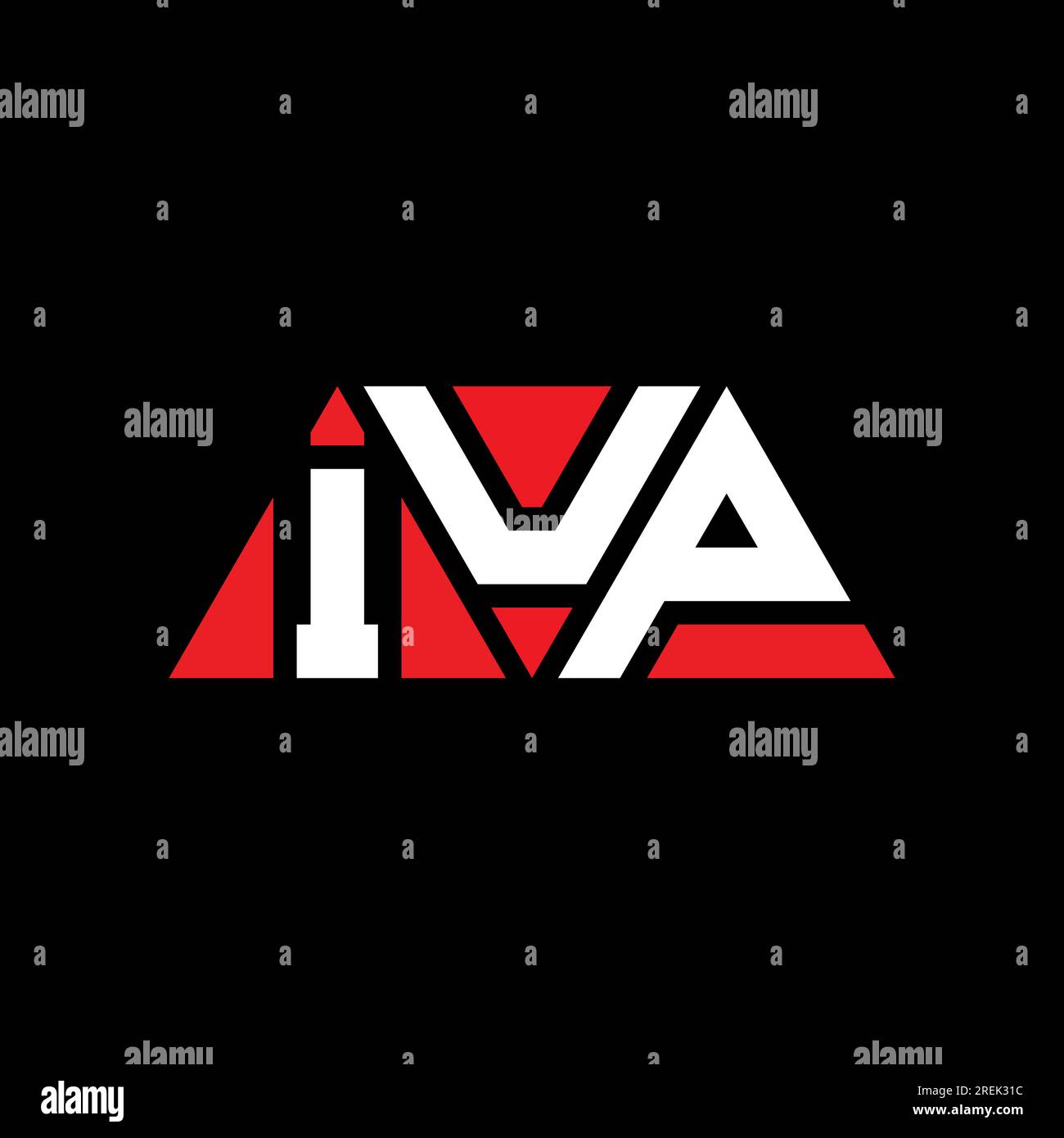 IUP triangle letter logo design with triangle shape. IUP triangle logo ...