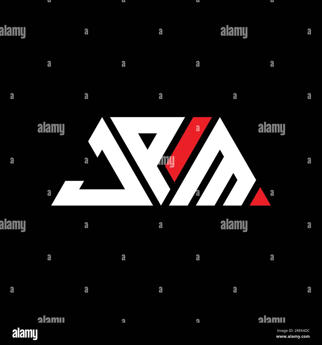 JPM triangle letter logo design with triangle shape. JPM triangle logo