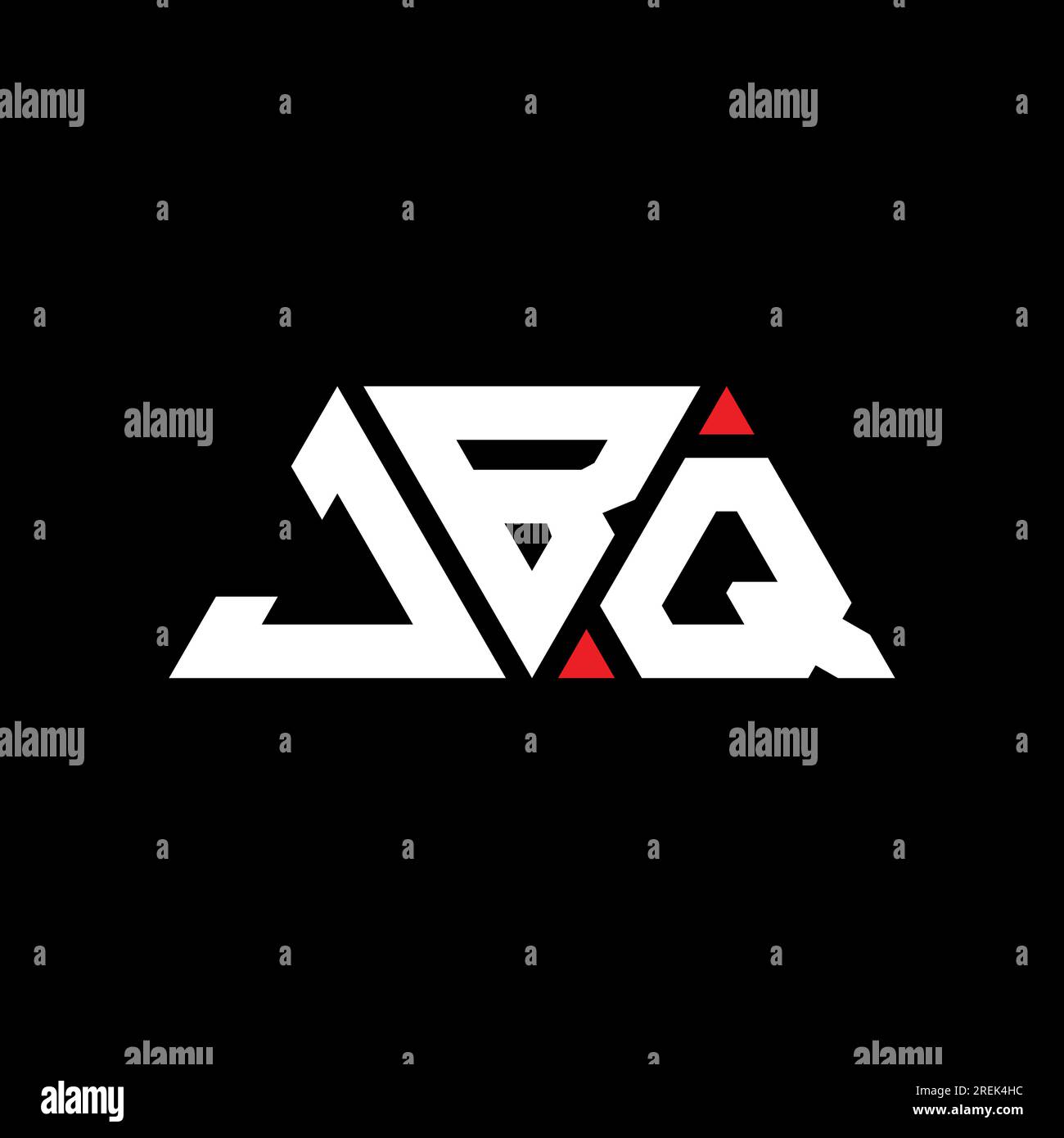 JBQ triangle letter logo design with triangle shape. JBQ triangle logo ...