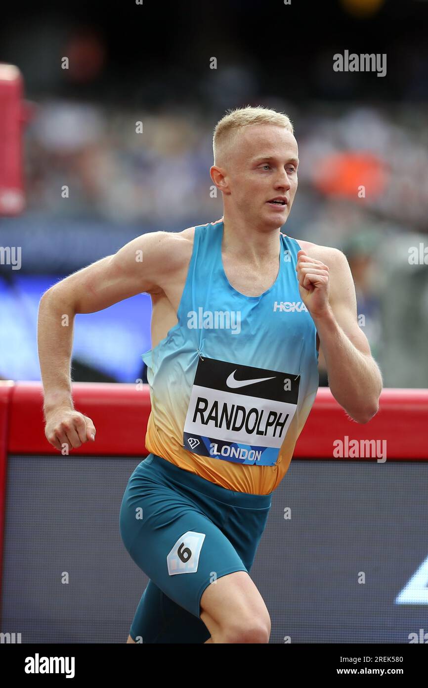 Thomas RANDOLPH (Great Britain) competing in the Men's 800m Final at the 2023, IAAF Diamond League, Queen Elizabeth Olympic Park, Stratford, London, UK. Stock Photo