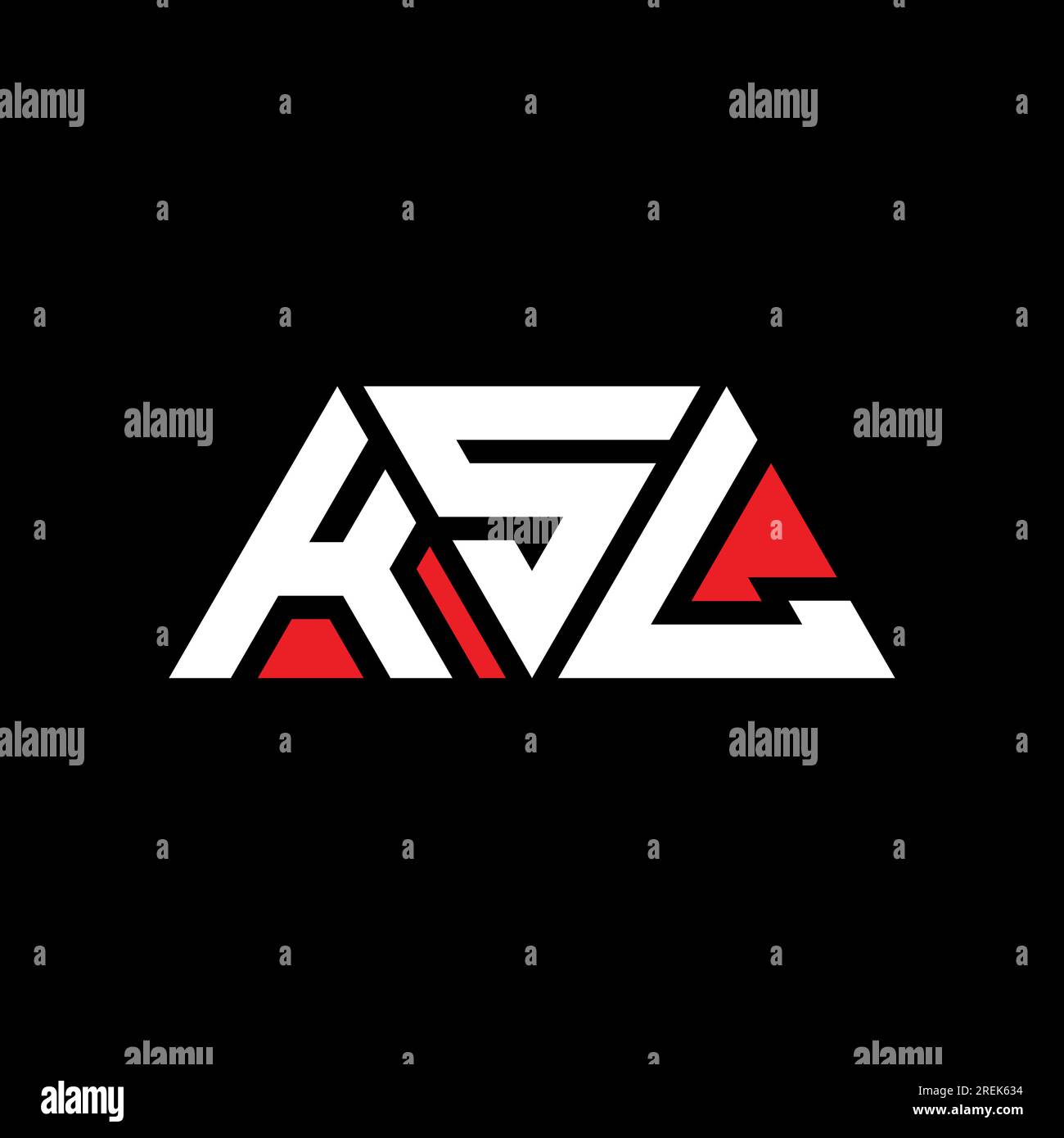 KSL triangle letter logo design with triangle shape. KSL triangle logo
