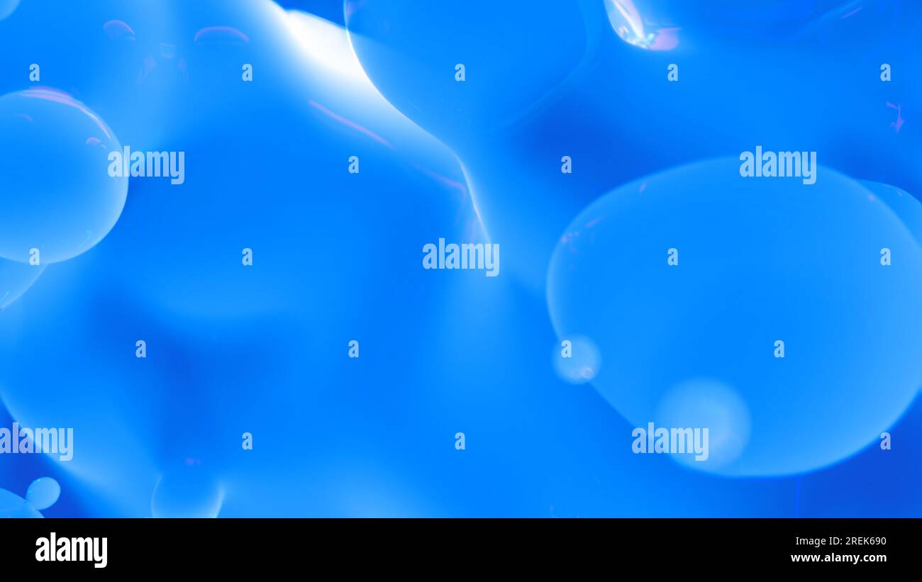 light blue fantastic amorphic forms background - abstract 3D ...