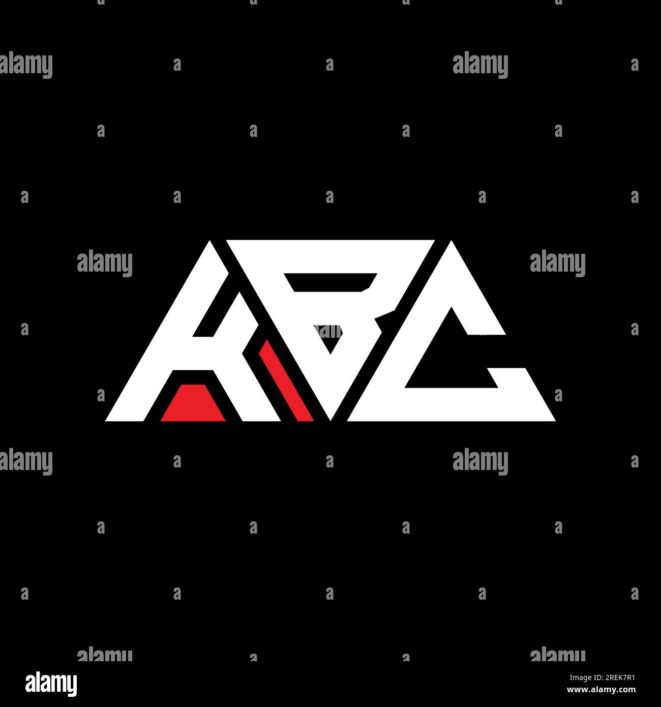 KBC triangle letter logo design with triangle shape. KBC triangle logo
