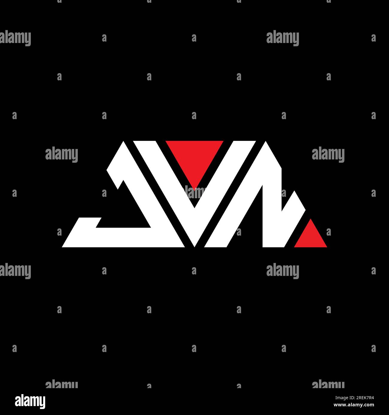 JVN triangle letter logo design with triangle shape. JVN triangle logo