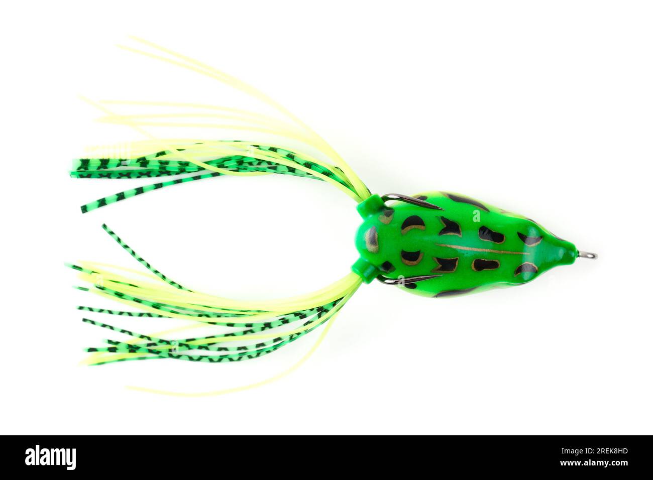 Silicone frog - top water bait for pike or large mouth bass fishing isolated  on black background Stock Photo - Alamy