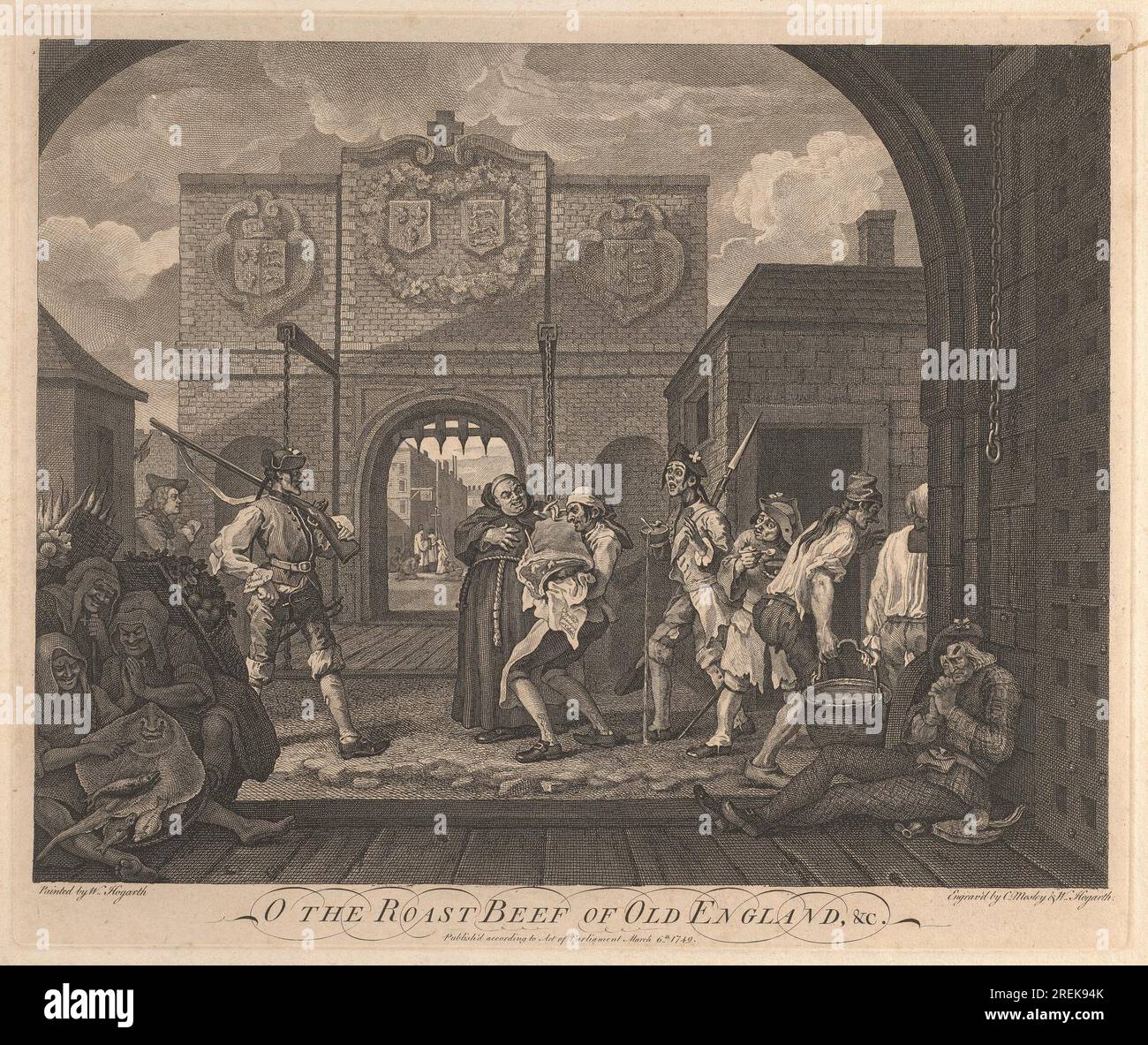 O the Roast Beef of Old England, &c. 1749 by Charles Mosley Stock Photo