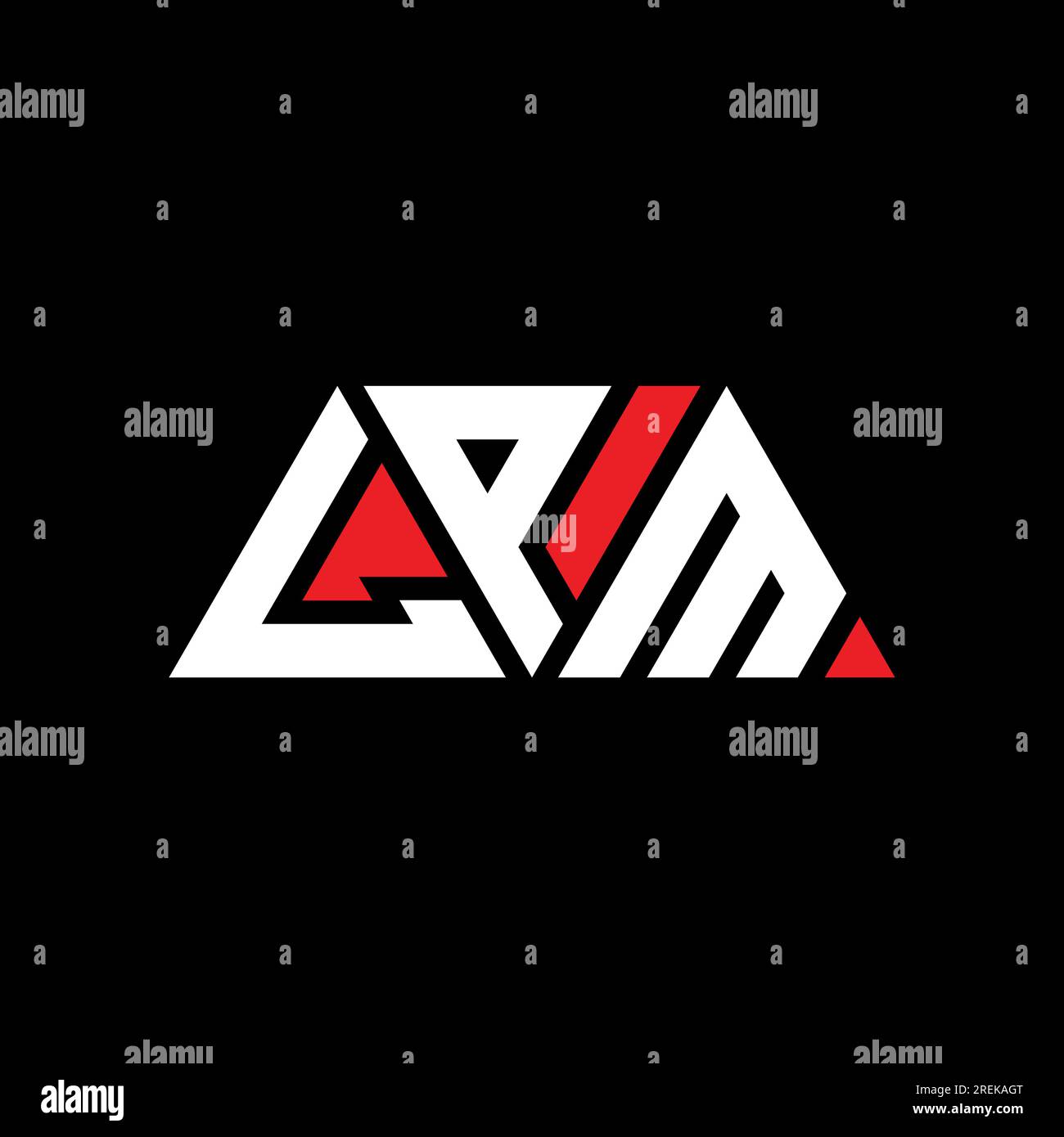 LPM triangle letter logo design with triangle shape. LPM triangle logo