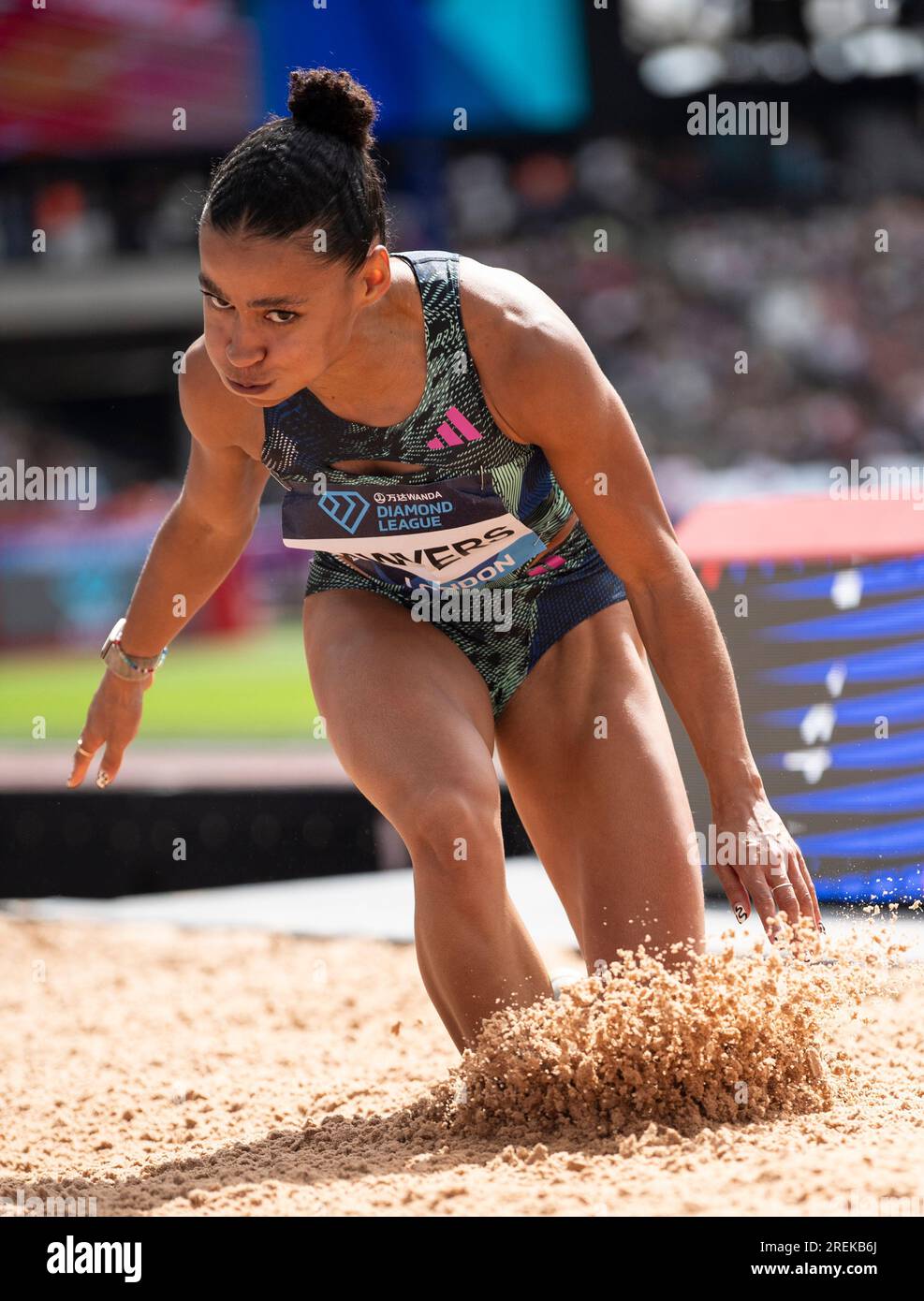 Jazmin Sawyers Of GB NI Competing In The Women s Long Jump At The jazmin-sawyers-of-gb-ni-competing-in-the-women-s-long-jump-at-the