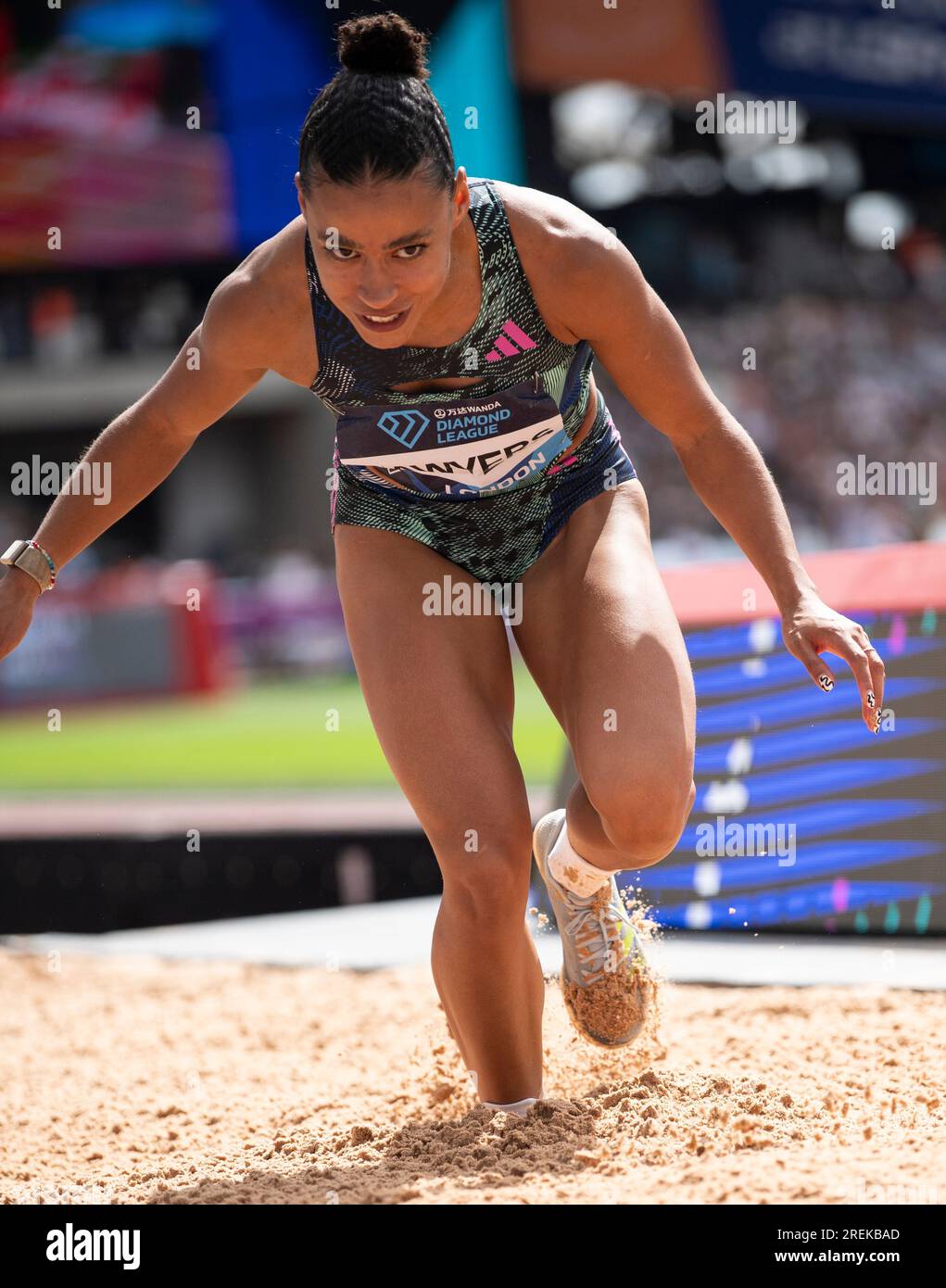 Jazmin Sawyers Of GB NI Competing In The Women s Long Jump At The jazmin-sawyers-of-gb-ni-competing-in-the-women-s-long-jump-at-the