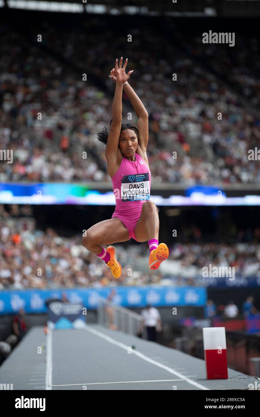 Tara DavisWoodhall of the USA competing in the women’s long jump at