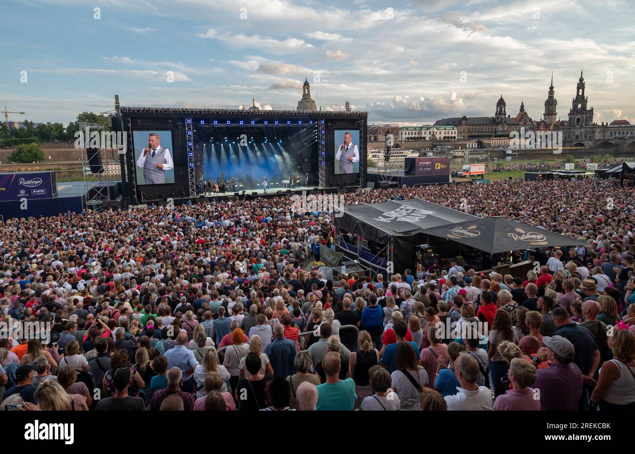 Dresden, Germany. 28th July, 2023. Visitors to "Kaisermania" 2023. All