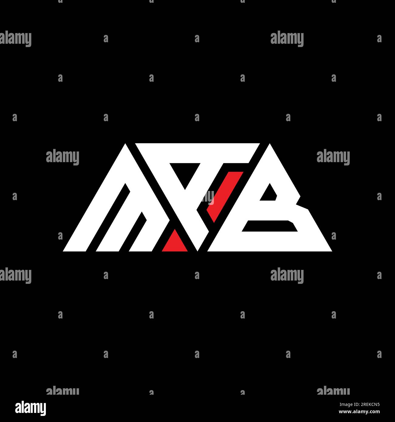 MAB triangle letter logo design with triangle shape. MAB triangle logo