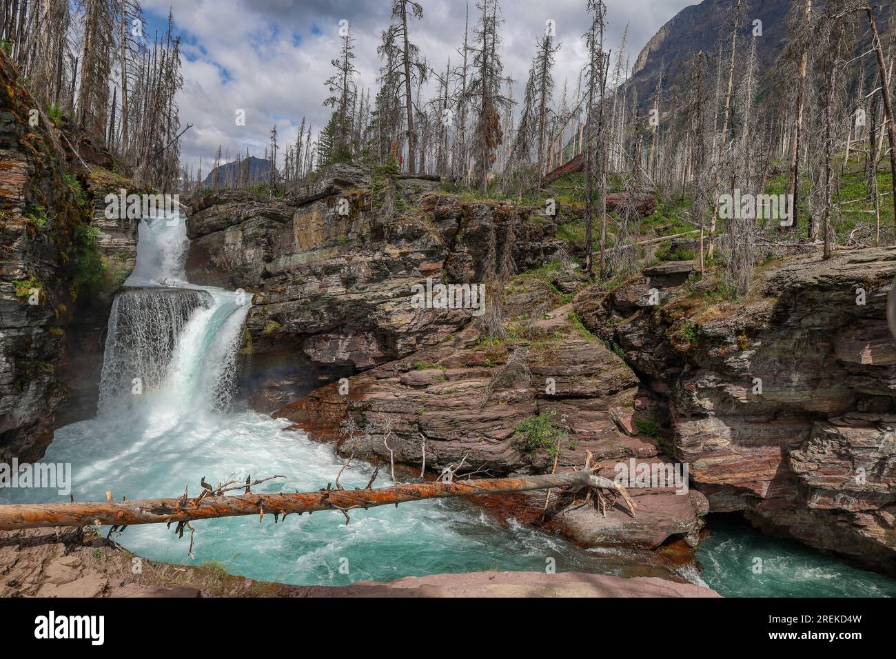 St mary falls glacier national park hi-res stock photography and images ...