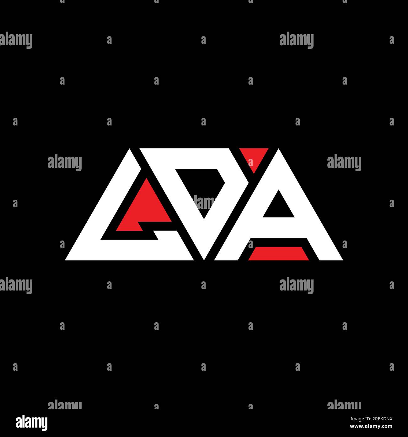 LDA triangle letter logo design with triangle shape. LDA triangle logo ...
