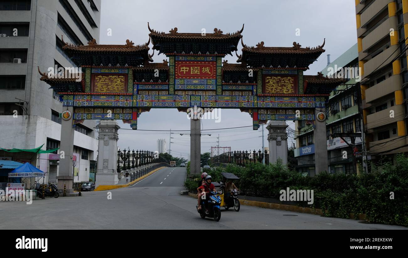 The oldest Chinatown in the world. Apart from its historical importance, Binondo is teeming with culinary delights. Binondo, Manila Philippines Stock Photo