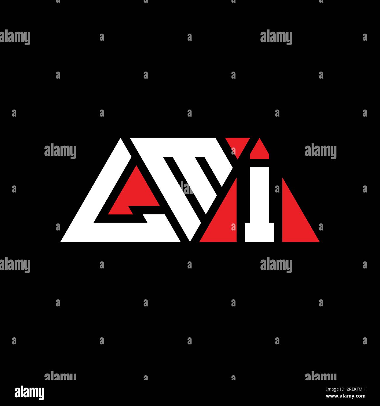 LMI triangle letter logo design with triangle shape. LMI triangle logo