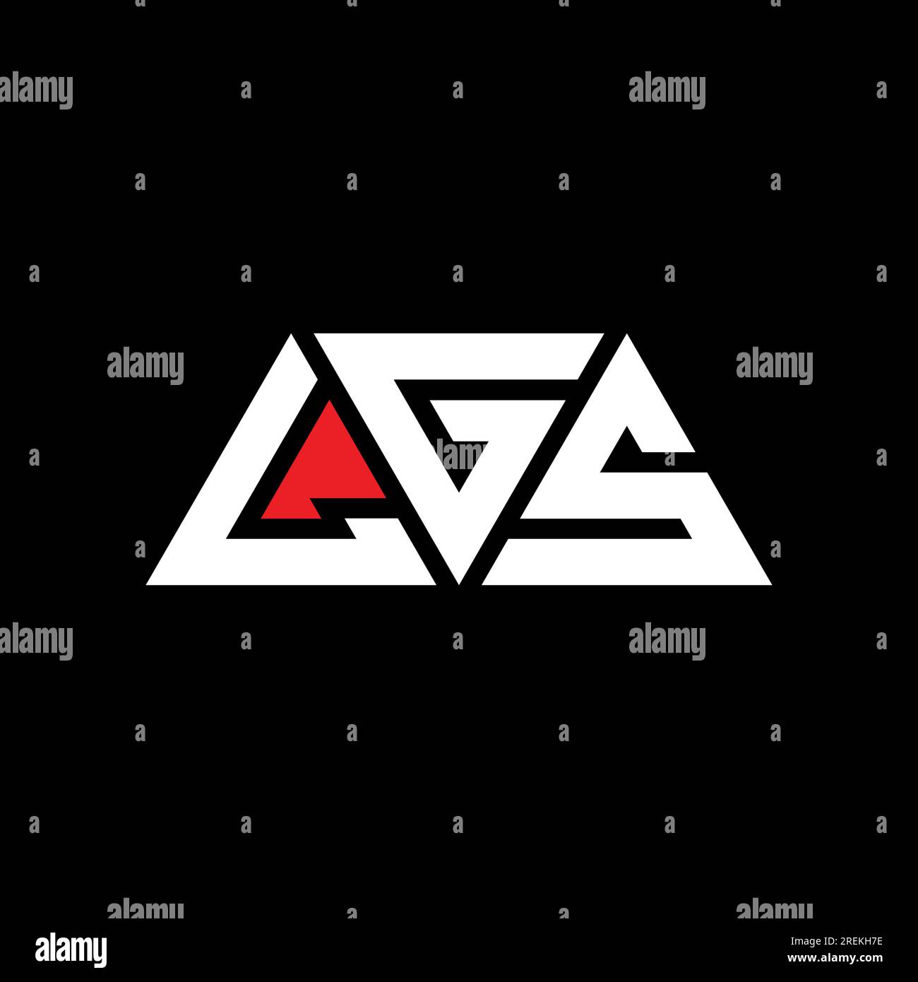 LGS triangle letter logo design with triangle shape. LGS triangle logo ...