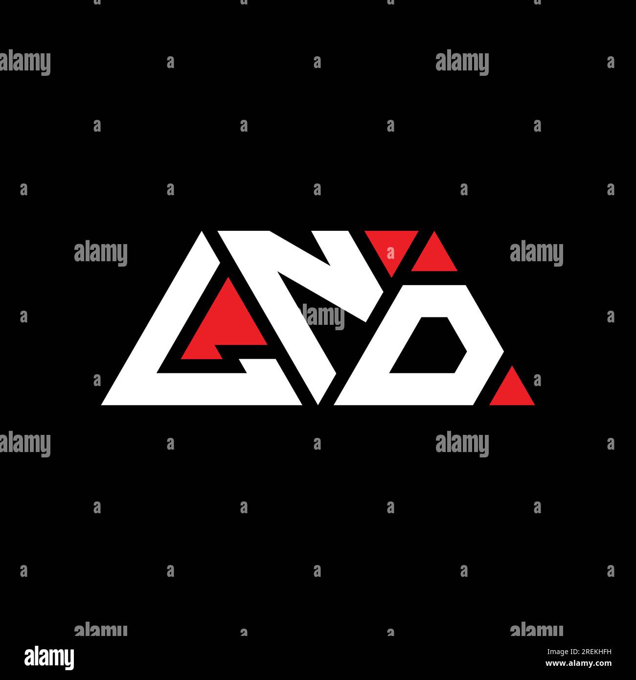 LND triangle letter logo design with triangle shape. LND triangle logo ...