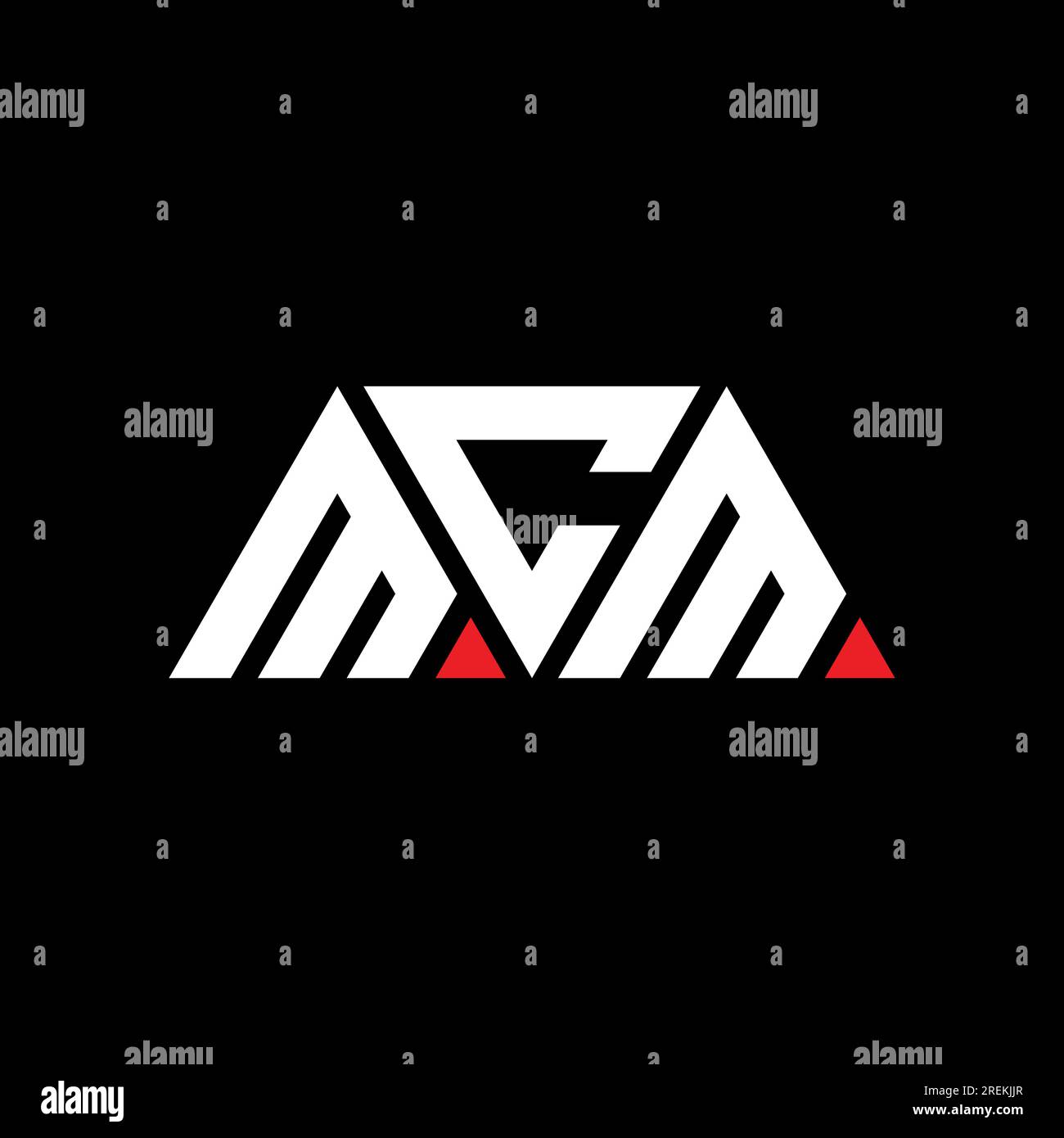 MCM triangle letter logo design with triangle shape. MCM triangle logo ...