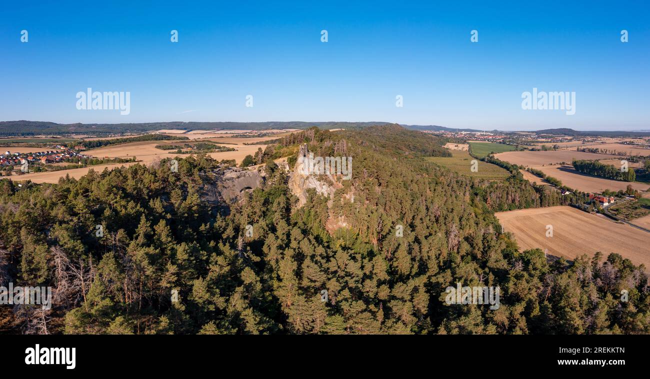 Aerial View Timmenrode Harz Devil's Wall Stock Photo Alamy