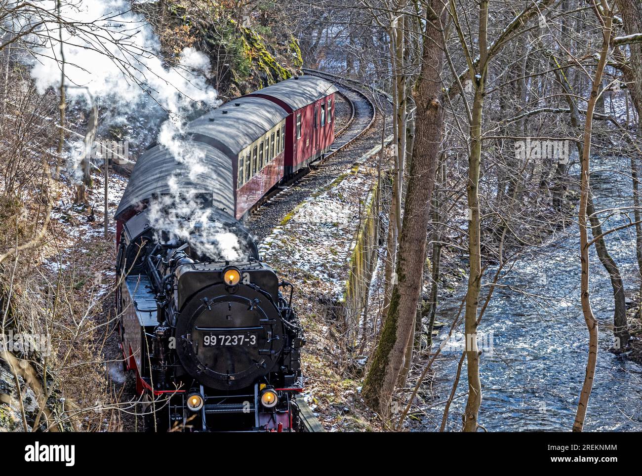 Harz narrow gauge railway Selketalbahn Harz Stock Photo